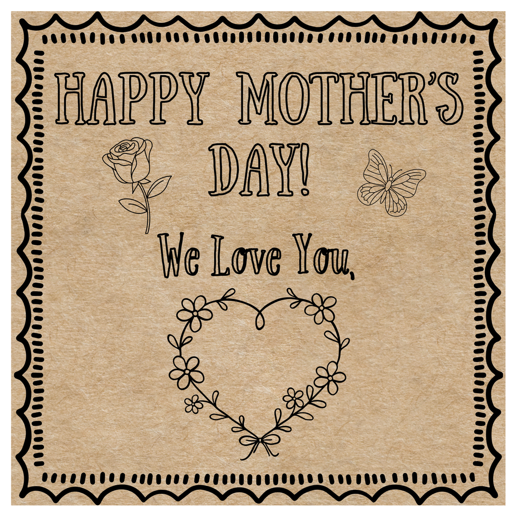 COLOR YOUR OWN "WE LOVE YOU" POSTER