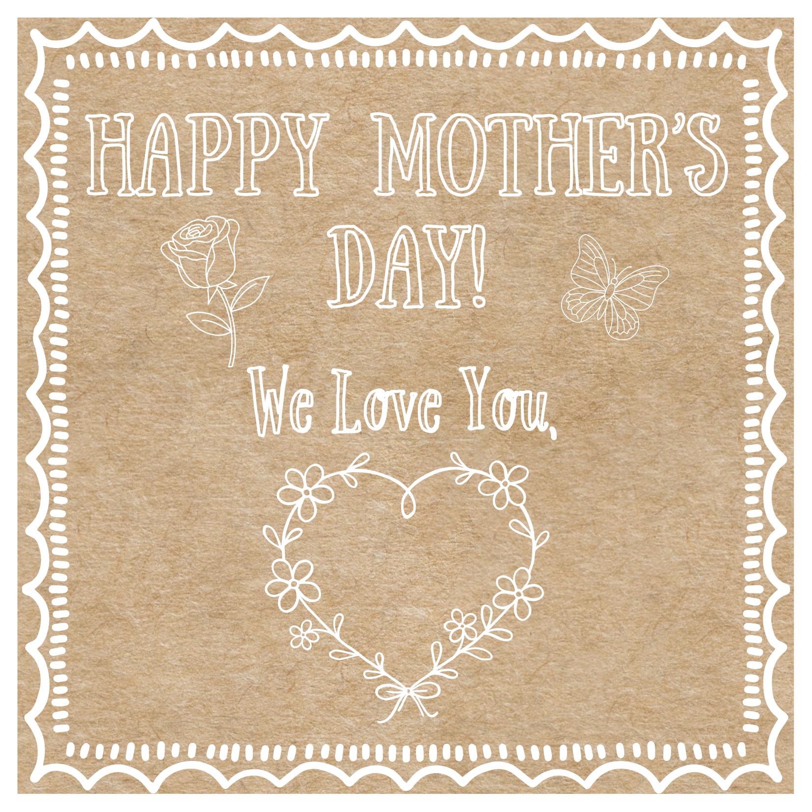 COLOR YOUR OWN "WE LOVE YOU" POSTER