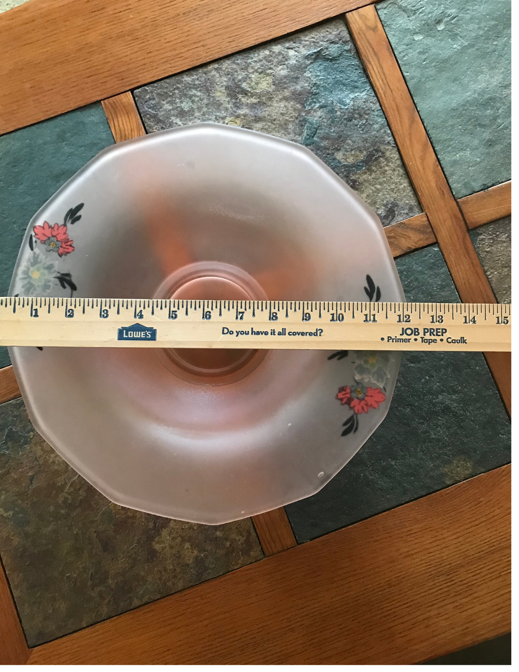 Vintage Frosted Glass Bowl